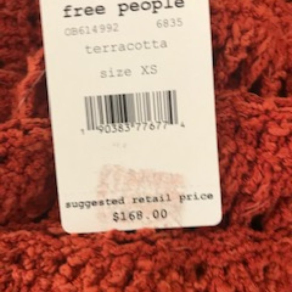 NWT Free PeopleCaught Up Bell Sleeve Crochet Knit - Picture 6 of 6